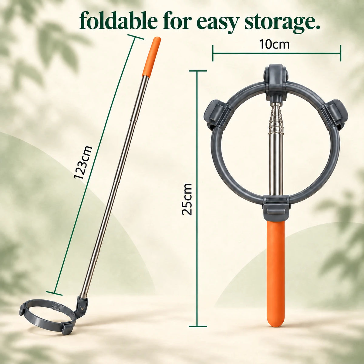 Scoop No Poop catcher dimensions and foldable design